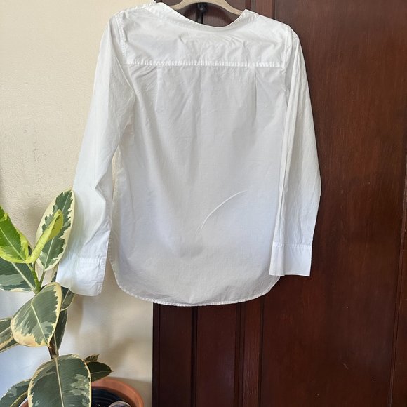 JCREW Bell Sleeve White Mock Collar Shirt - Picture 4 of 4